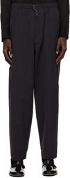 Toga Virilis Black Cotton Polyester Twill Trousers