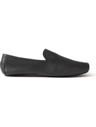 Ermenegildo Zegna - Full-Grain Leather Slippers - Black