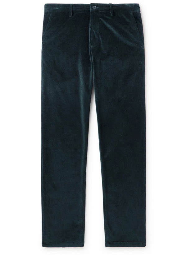 Photo: NN07 - Karl Tapered Cotton-Blend Corduroy Trousers - Blue