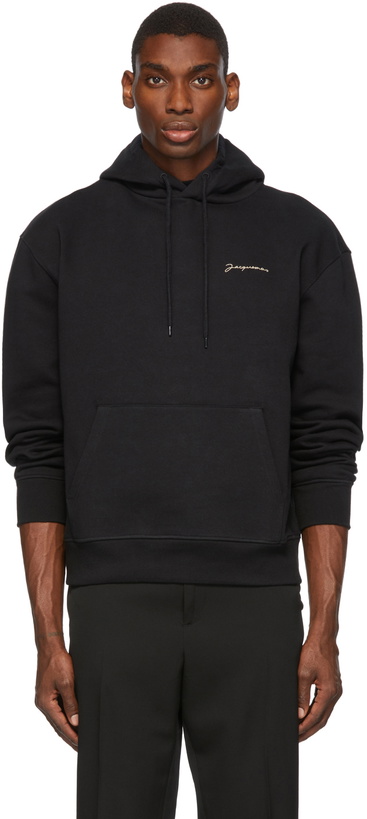 Photo: Jacquemus Black La Montagne 'Le Sweatshirt Brodé' Hoodie