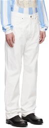 424 White Baggy-Fit Jeans