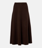 Jardin des Orangers Wool and cashmere midi skirt
