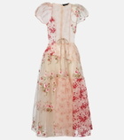 Simone Rocha Patchwork sheer organza midi dress