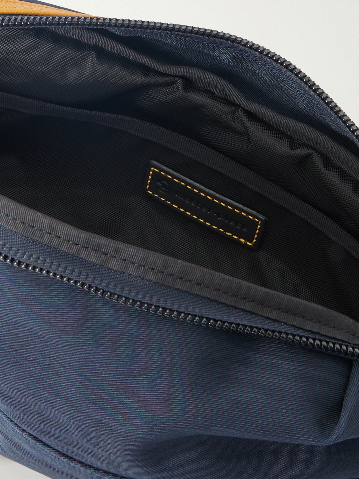 Master-Piece - Link Leather-Trimmed Nylon-Twill Belt Bag