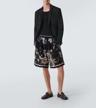 Dolce&Gabbana Printed silk twill shorts