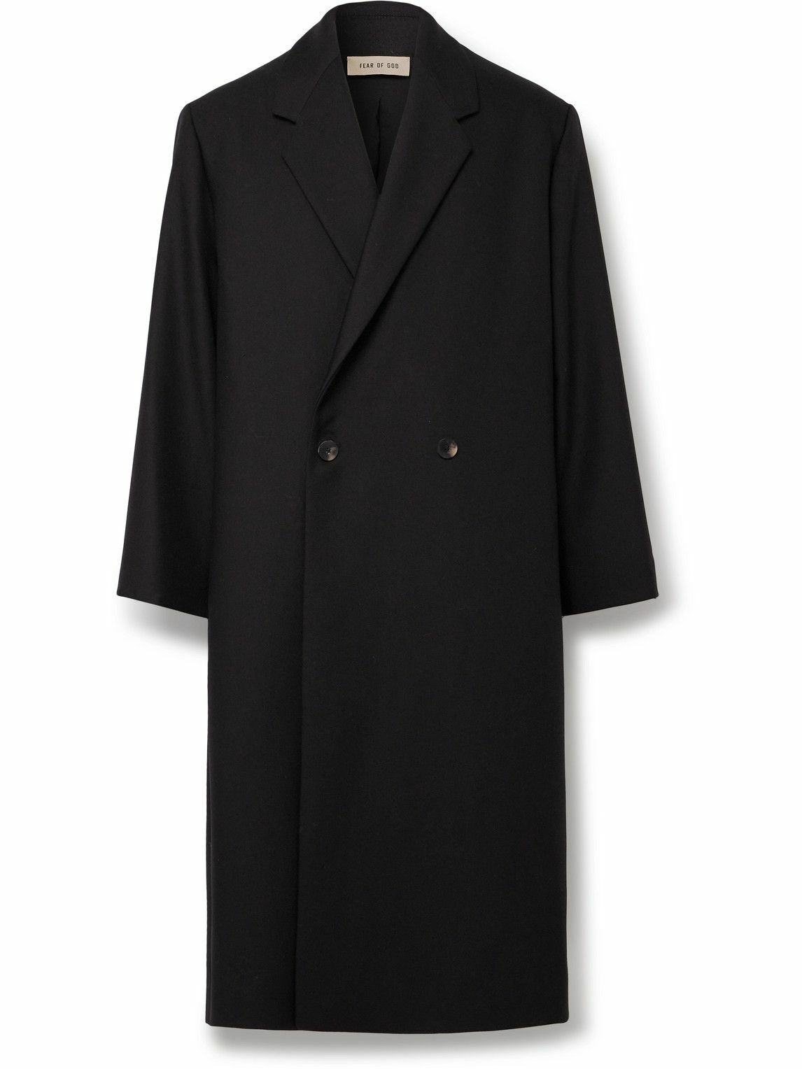 Photo: Fear of God - Double-Breasted Wool Overcoat - Black