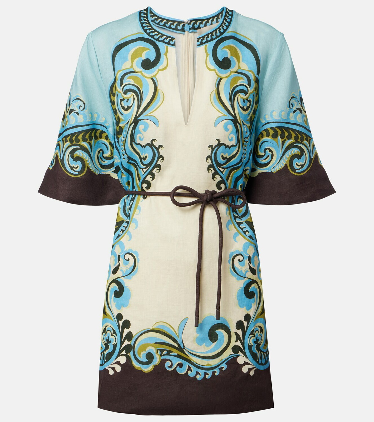 Alémais Natalia printed linen minidress