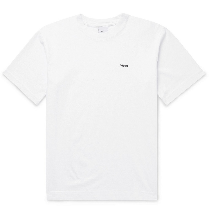 Photo: Adsum - Logo-Print Cotton-Jersey T-Shirt - White