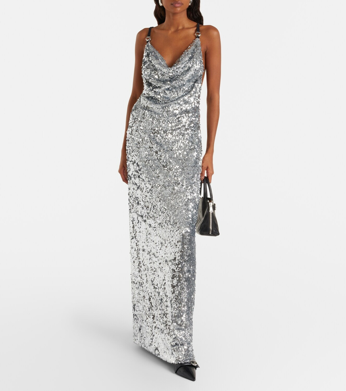 Coperni Draped sequined gown