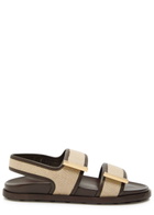 Tods Canvas and Leather Sandals Beige