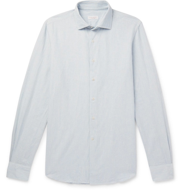 Photo: Incotex - Ween Slim-Fit Cutaway-Collar Cotton Shirt - Men - Light blue