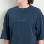 Bound Men's Acid Wash Organic Waffle T-Shirt in Navy