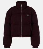 Prada Cropped wool and cashmere down jacket