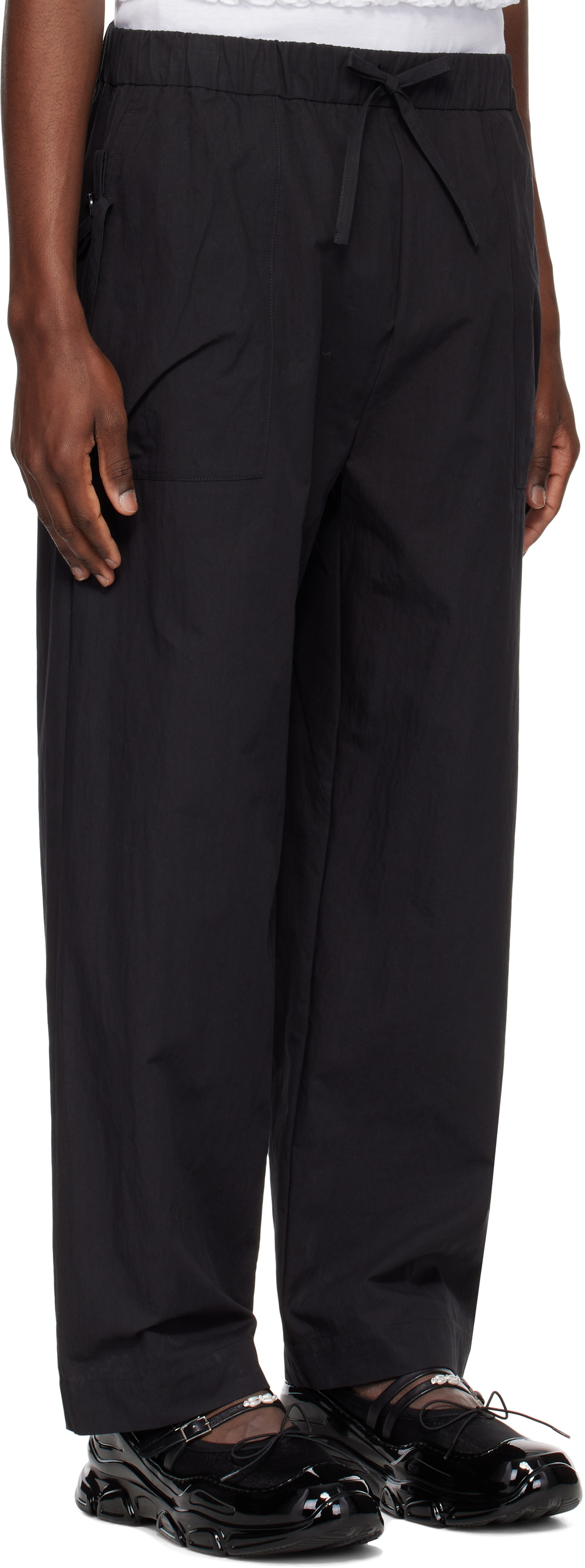 Simone Rocha Black Bow Pocket Cargo Pants Simone Rocha
