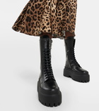 Dolce&Gabbana Leather platform combat boots