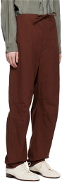 LEMAIRE Brown Maxi Trousers