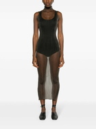 AISLING CAMPS Grey Modern Mist Sheer Midi Dress