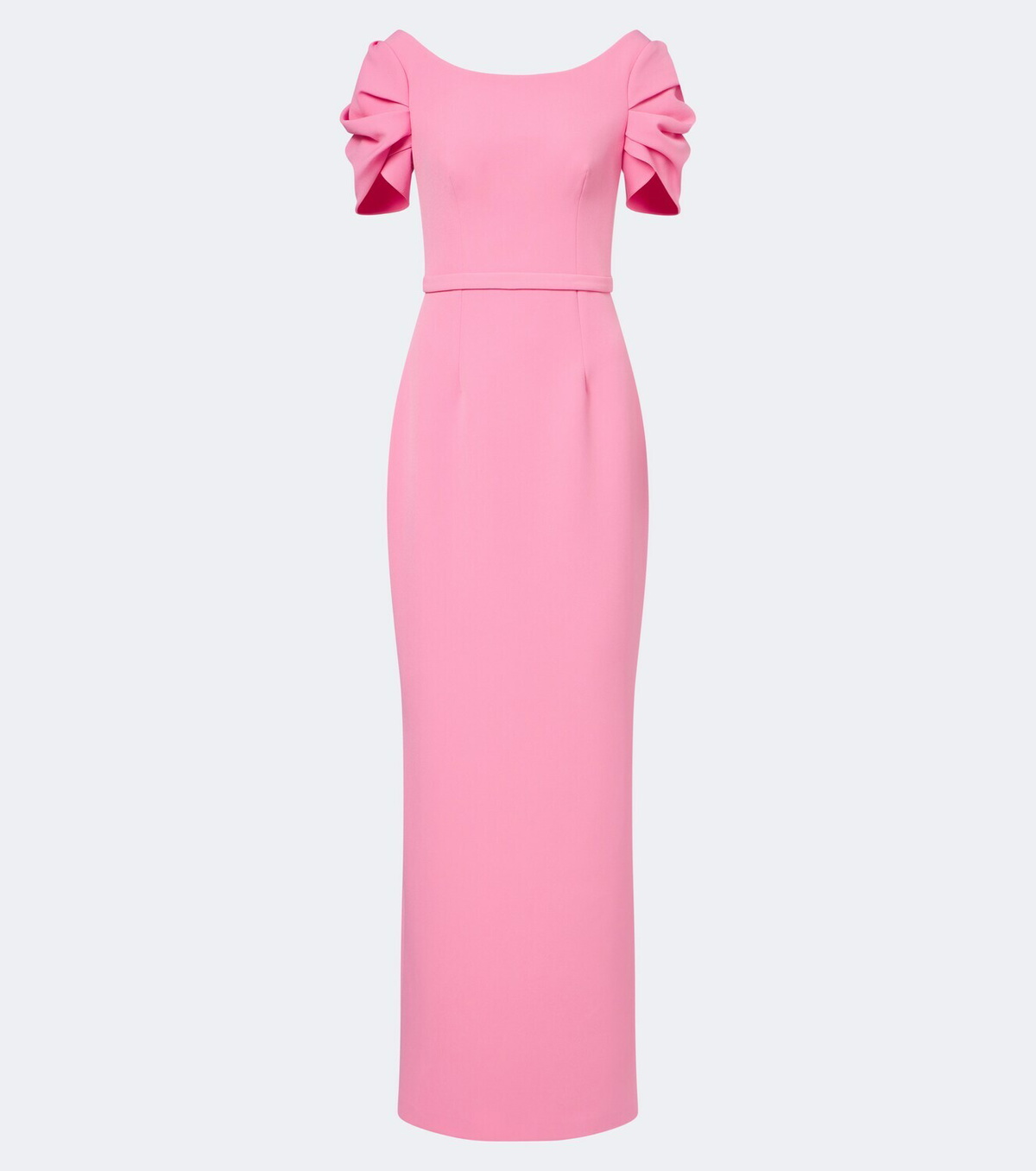 Safiyaa Vanina belted draped crêpe gown