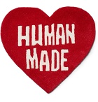 Human Made - Logo-Detailed Wool and Cotton-Blend Rug - Red
