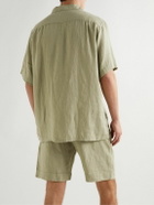 Desmond & Dempsey - Linen Pyjama Set - Green