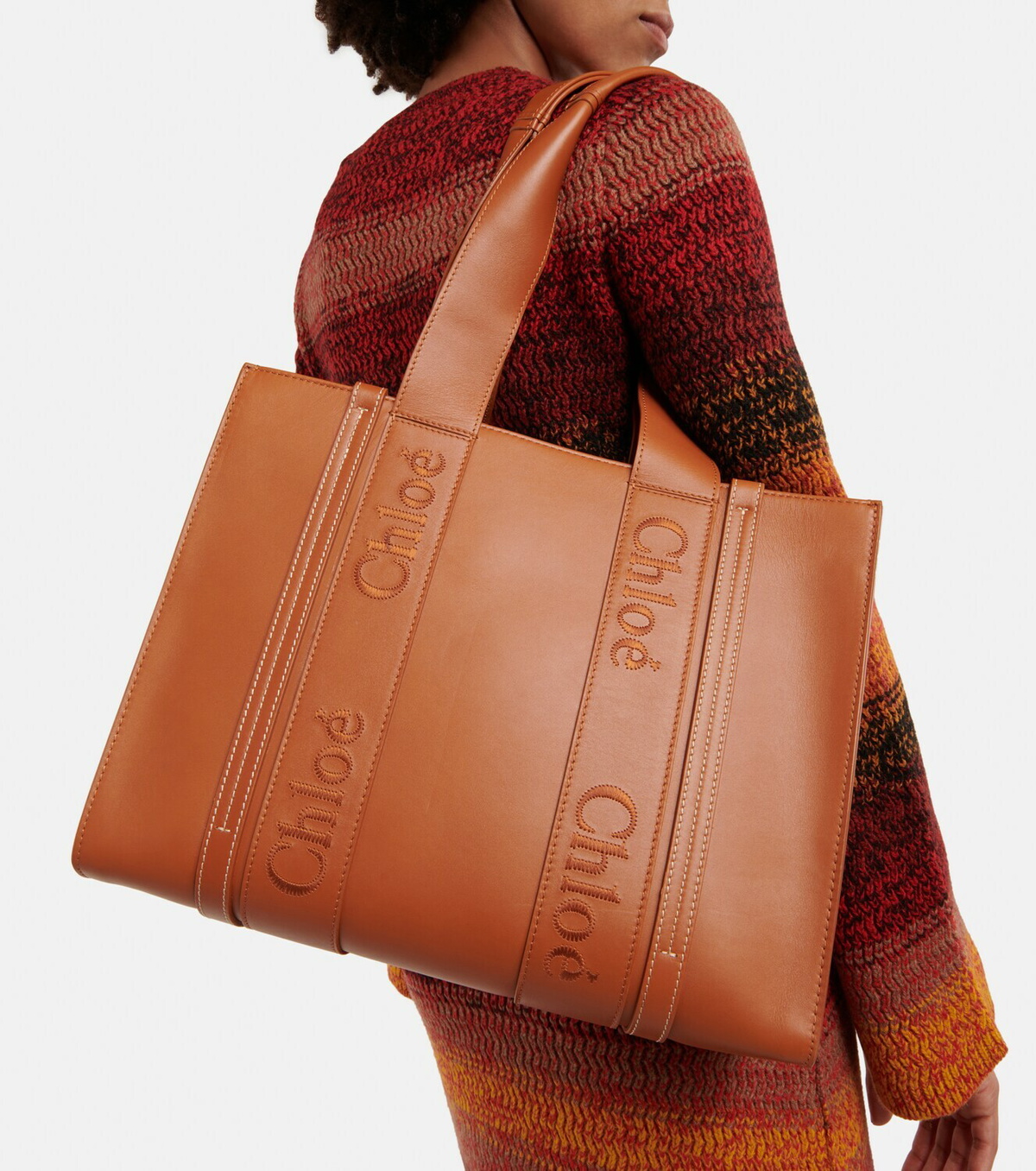 トートバッグ CHLOE WOODY LEATHER TOTE BAG MEDIUM Chloe - Woody Medium leather tote bag Chloe