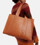 Chloe - Woody Medium leather tote bag