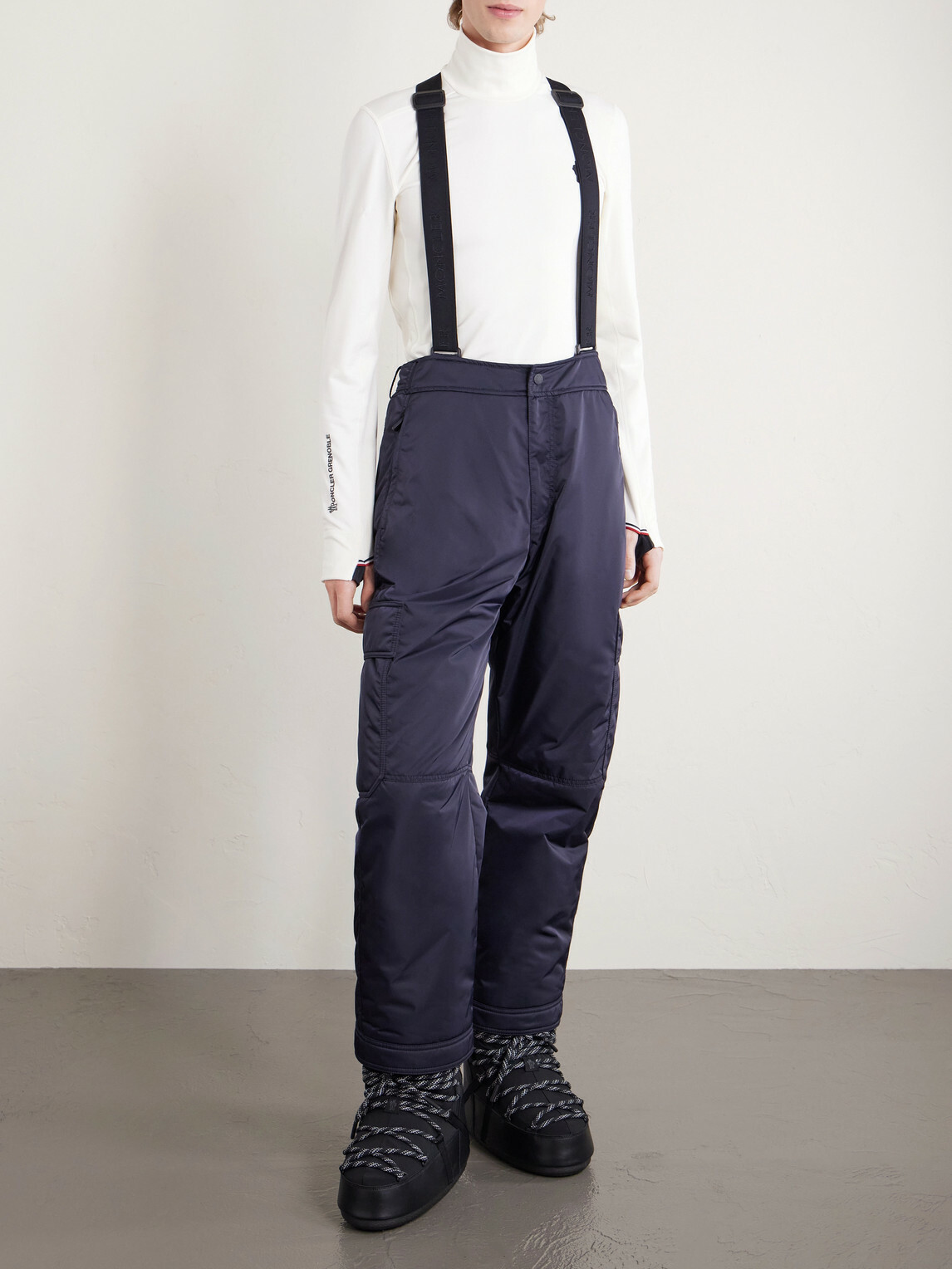 Moncler Grenoble - Wide-Leg Padded Ski Salopettes - Black