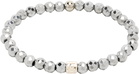 MASTERMIND WORLD Silver Glass Beads Bracelet