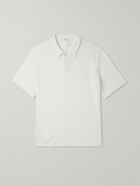 SSAM - Cotton and Silk-Blend Piqué Polo Shirt - White