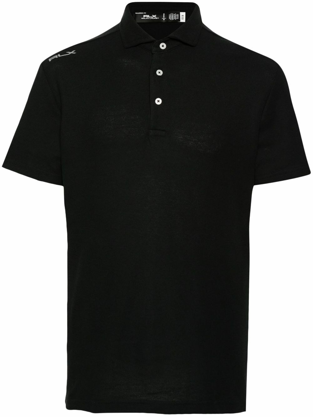 RLX Ralph Lauren Black Logo-Print Polo Shirt