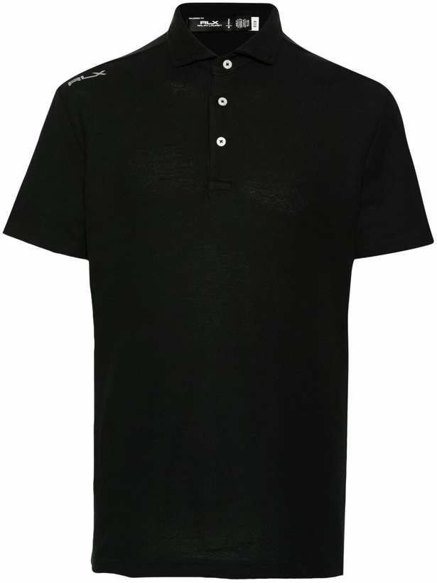 Photo: RLX Ralph Lauren Black Logo-Print Polo Shirt
