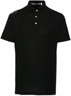 RLX Ralph Lauren Black Logo-Print Polo Shirt