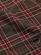 Loewe - Patchwork Checked Wool-Blend Flannel Overshirt - Brown
