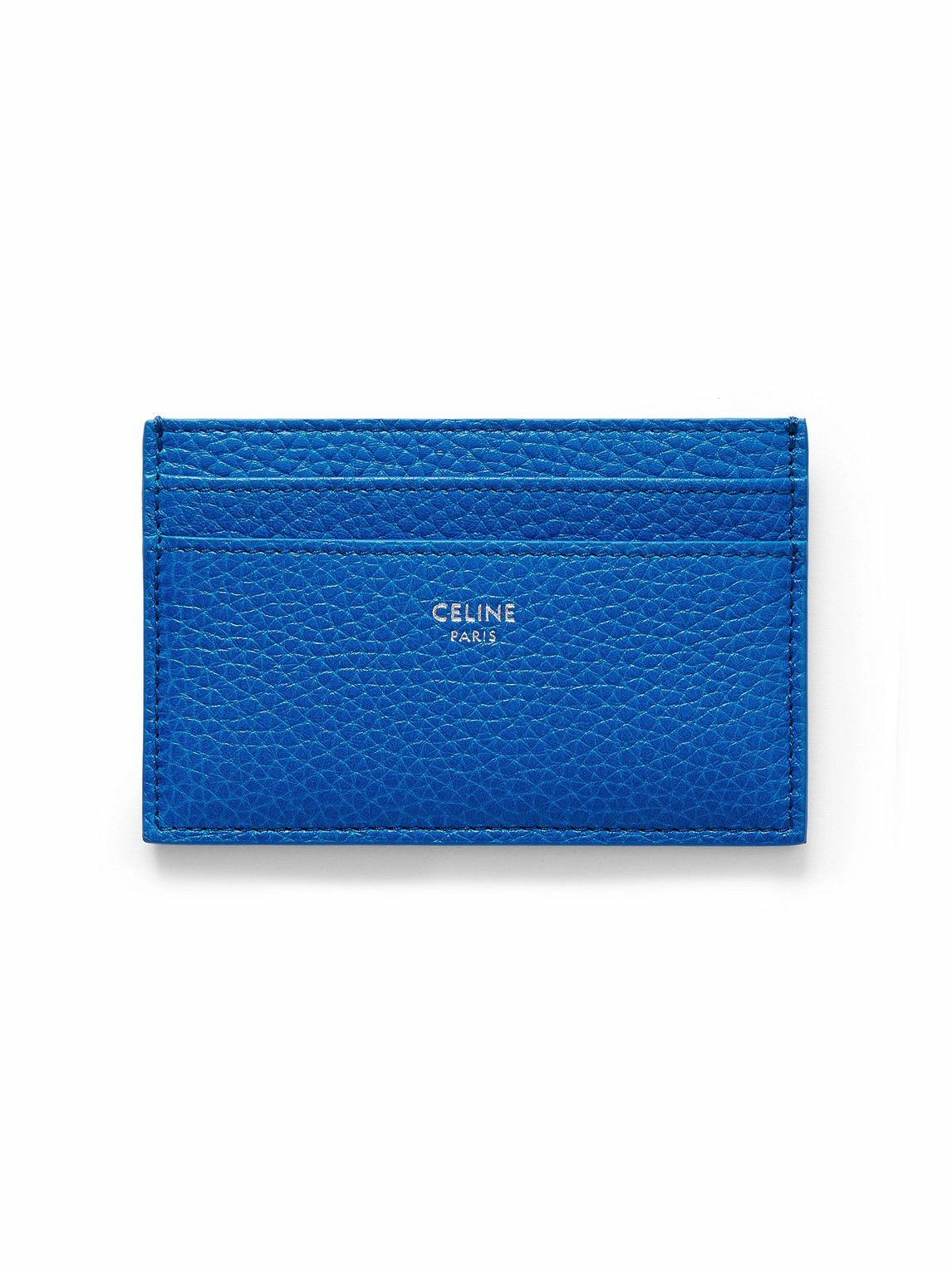 CELINE - Logo-Print Full-Grain Leather Cardholder
