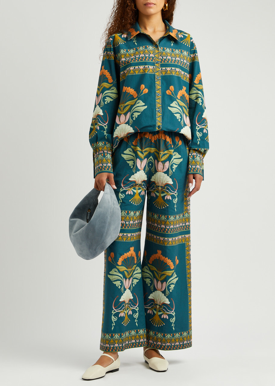 Lug Von Siga Madison Printed Cotton Trousers Multicoloured