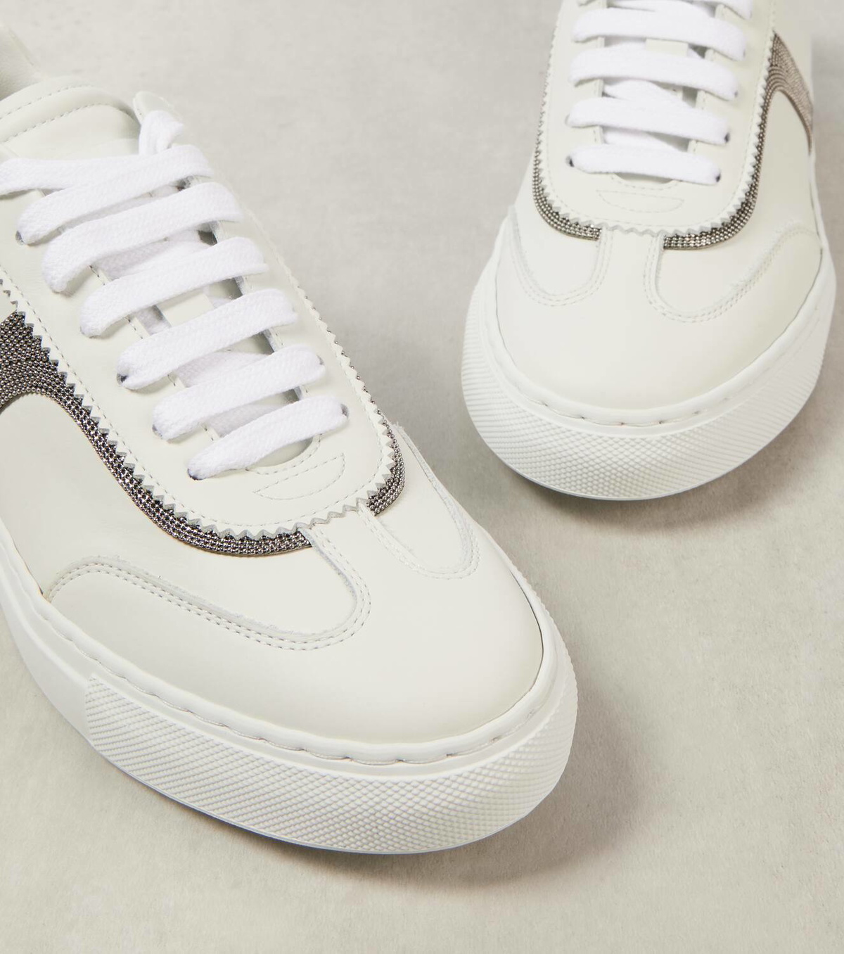 スニーカー BRUNELLO CUCINELLI LEATHER SNEAKERS Brunello Cucinelli Men's Vulcanized-Sole Leather Low-Top