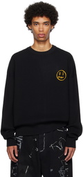 drew house Black Embroidered Sweater