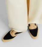 Gabriela Hearst Strength raffia and suede Derby shoes