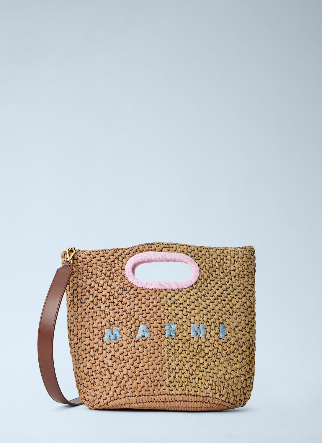 Marni Woven Tote Bag with Logo Detail