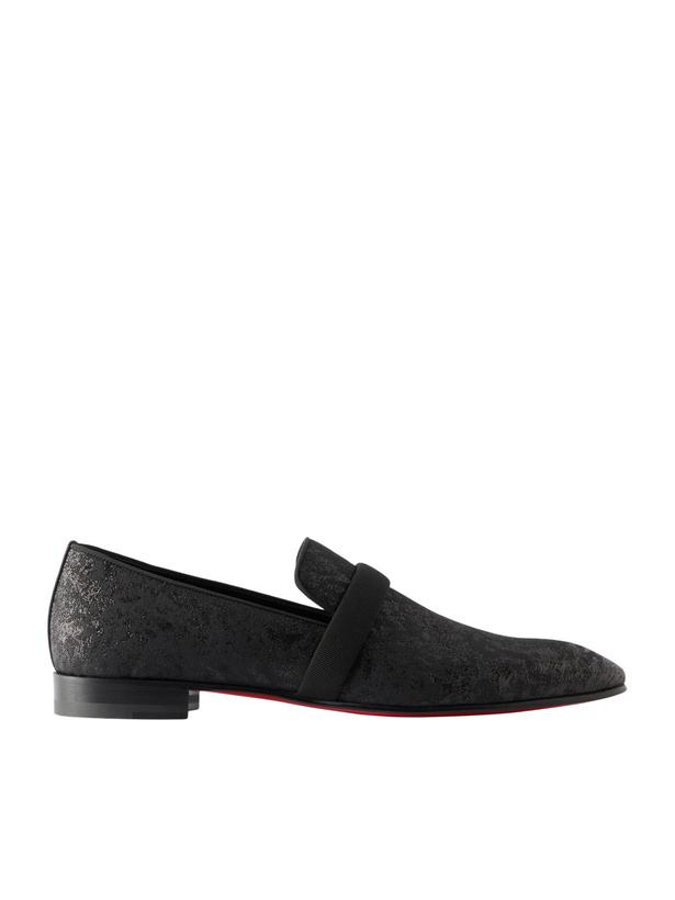 Photo: Christian Louboutin - Dandy Deco Jacquard Loafers - Black