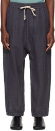 Jan-Jan Van Essche Gray O-Project Mesh Cloth Woven Sweatpants