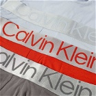 Calvin Klein Men's Steel Trunk 3-Pack in Light Grey/Red/Grey
