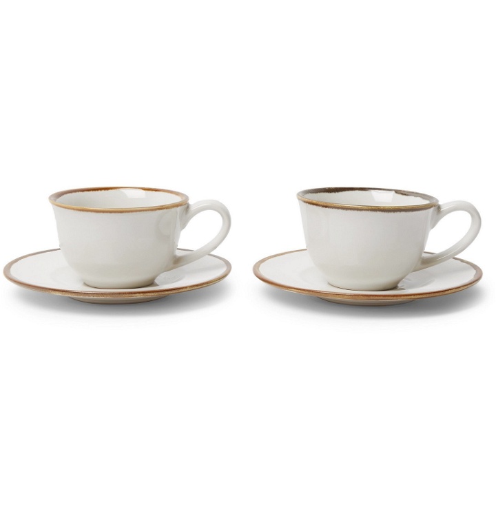 Photo: Soho Home - Sola Four-Piece Ceramic Espresso Cup and Saucer Set - White