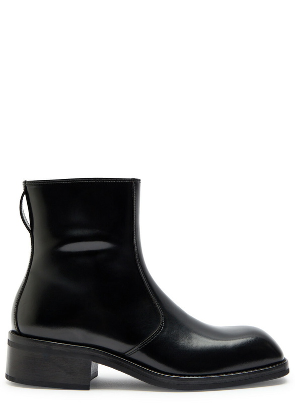 Photo: Lemaire Patent Leather Chelsea Boots Black