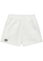 Bode Field Logo-embroidered Cotton-twill Shorts White