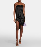 Loewe - Crêpe satin bustier minidress