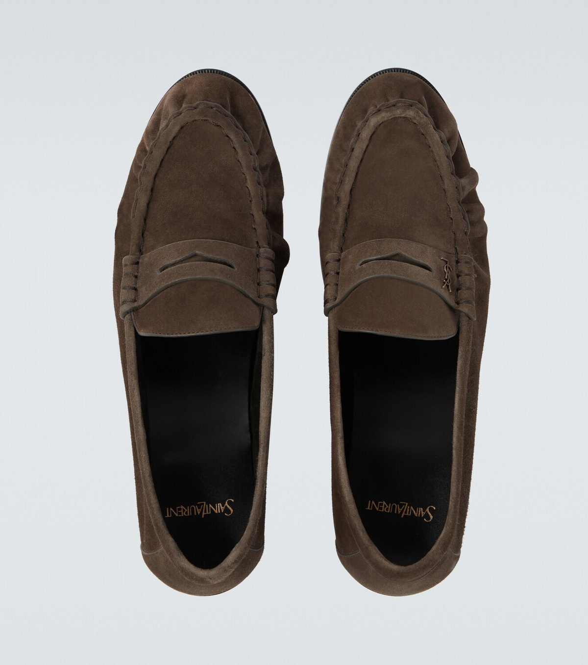 Saint Laurent Le Loafer suede penny loafers