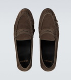 Saint Laurent Le Loafer suede penny loafers