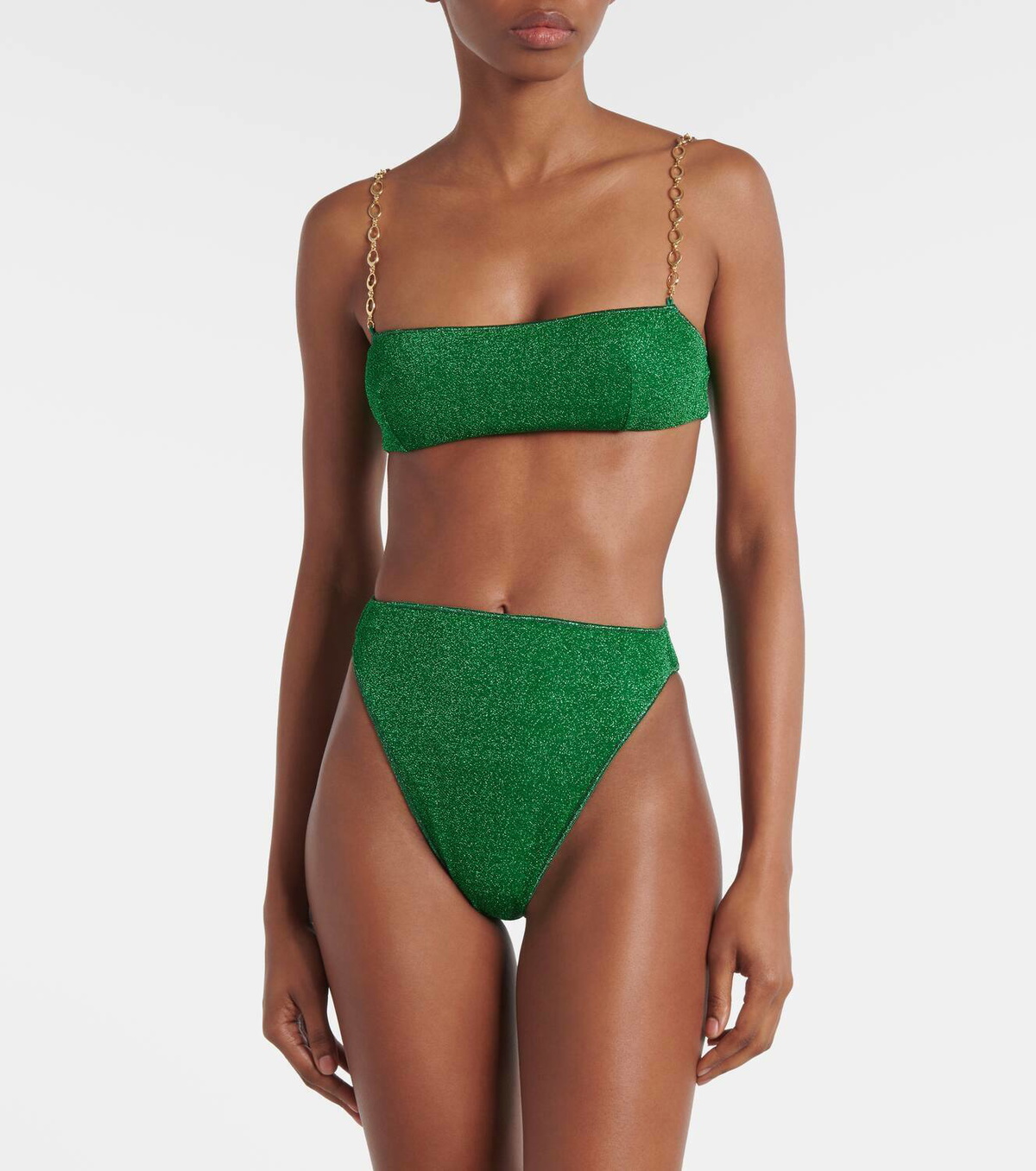 【Oseree】 Lumiere Oチェーンラメビキニ Oséree Lumière O-Chain lamé bikini Oseree
