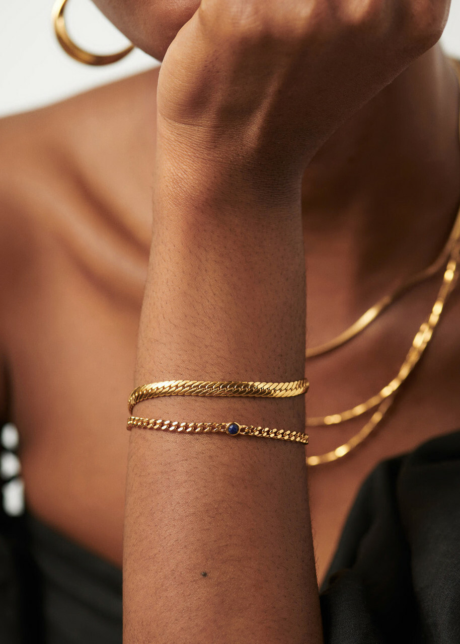 Missoma September Birthstone 18kt Gold Vermeil Bracelet - One Size